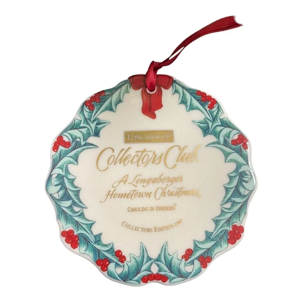 1997‎ Longaberger Collectors Club Hometown Christmas Ornament Home To Dresden